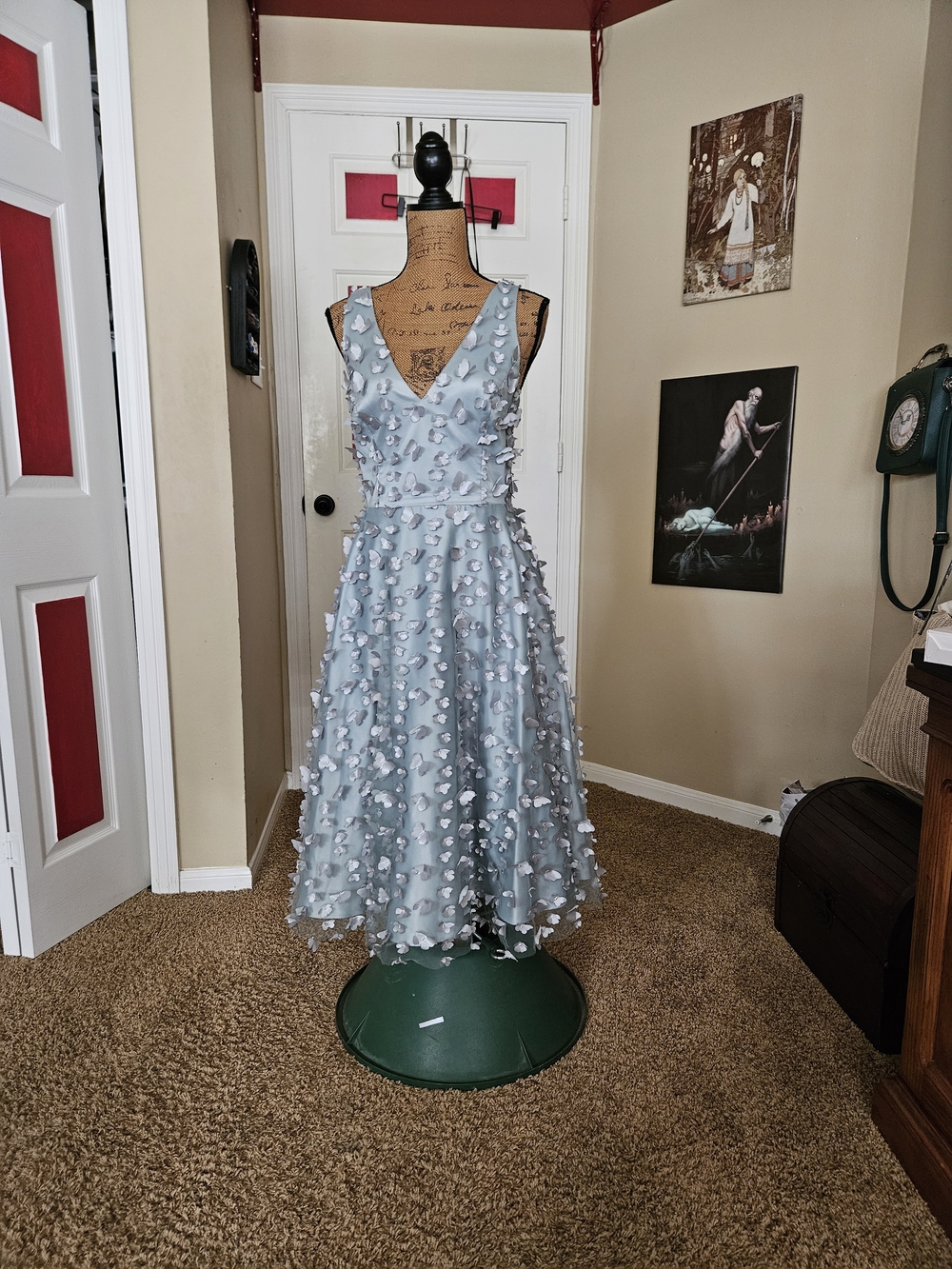 Eliza J Light Blue Dress with Ribbon Label